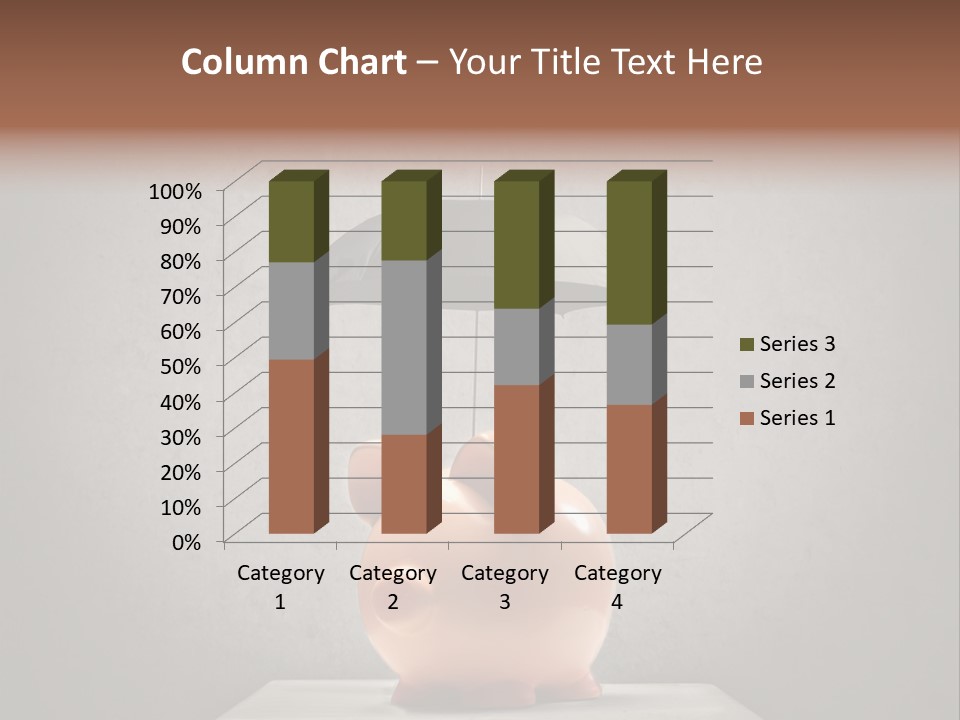 Work Piggy Bank Umbrella PowerPoint Template
