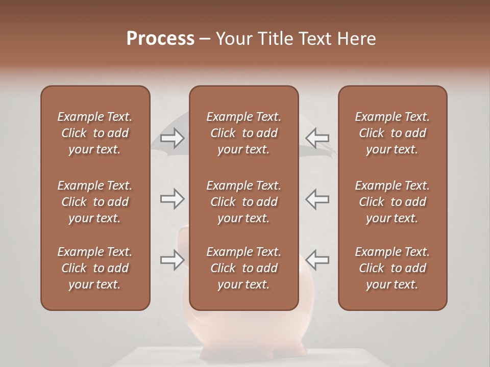 Work Piggy Bank Umbrella PowerPoint Template