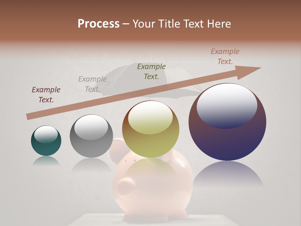 Work Piggy Bank Umbrella PowerPoint Template