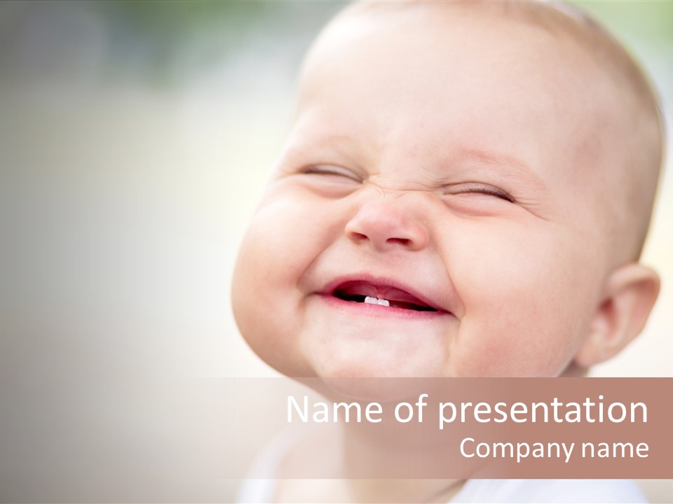 Portrait Funny Baby PowerPoint Template