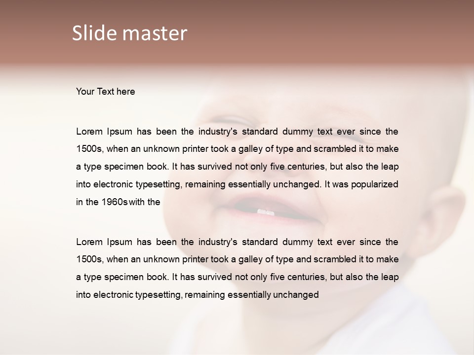 Portrait Funny Baby PowerPoint Template