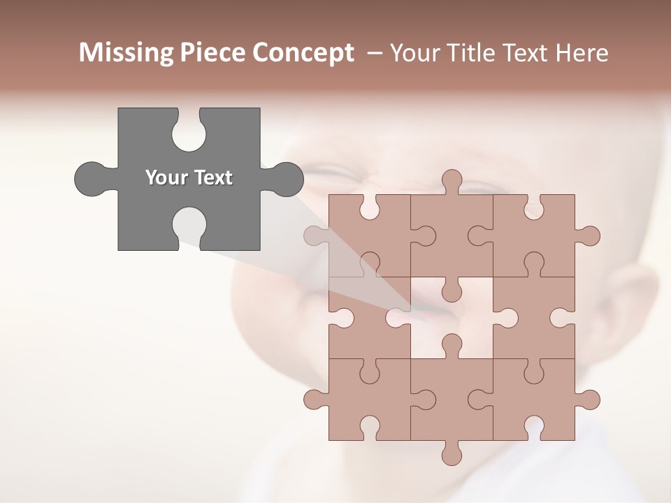 Portrait Funny Baby PowerPoint Template