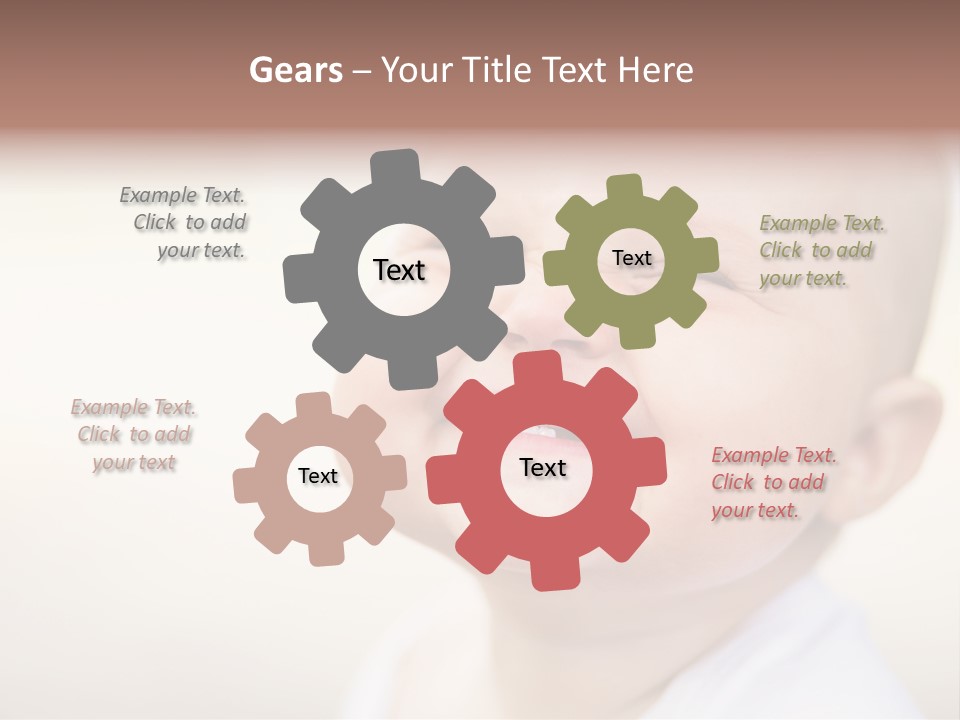 Portrait Funny Baby PowerPoint Template