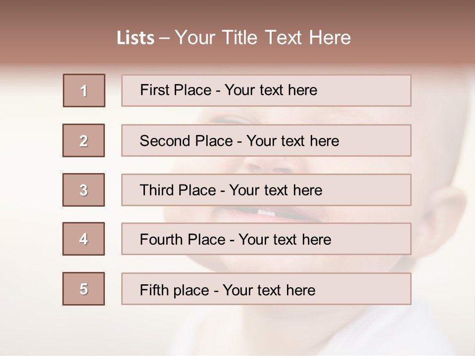 Portrait Funny Baby PowerPoint Template