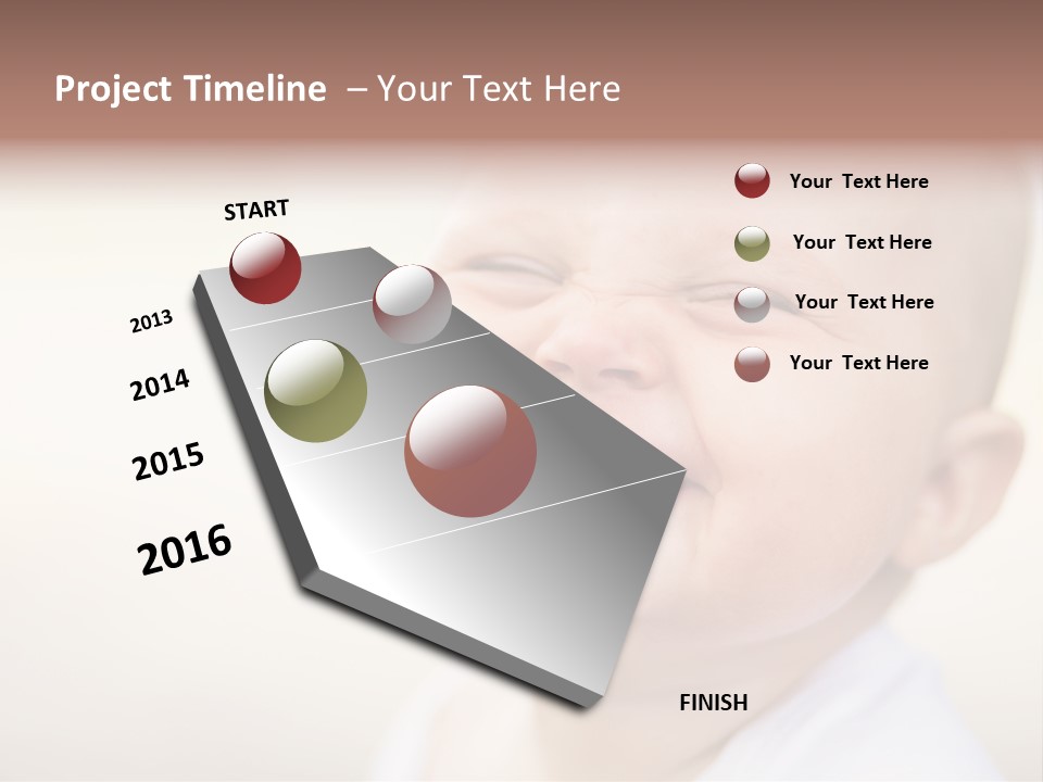 Portrait Funny Baby PowerPoint Template