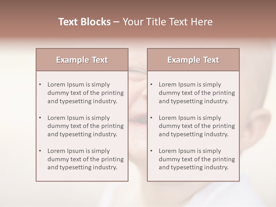 Portrait Funny Baby PowerPoint Template