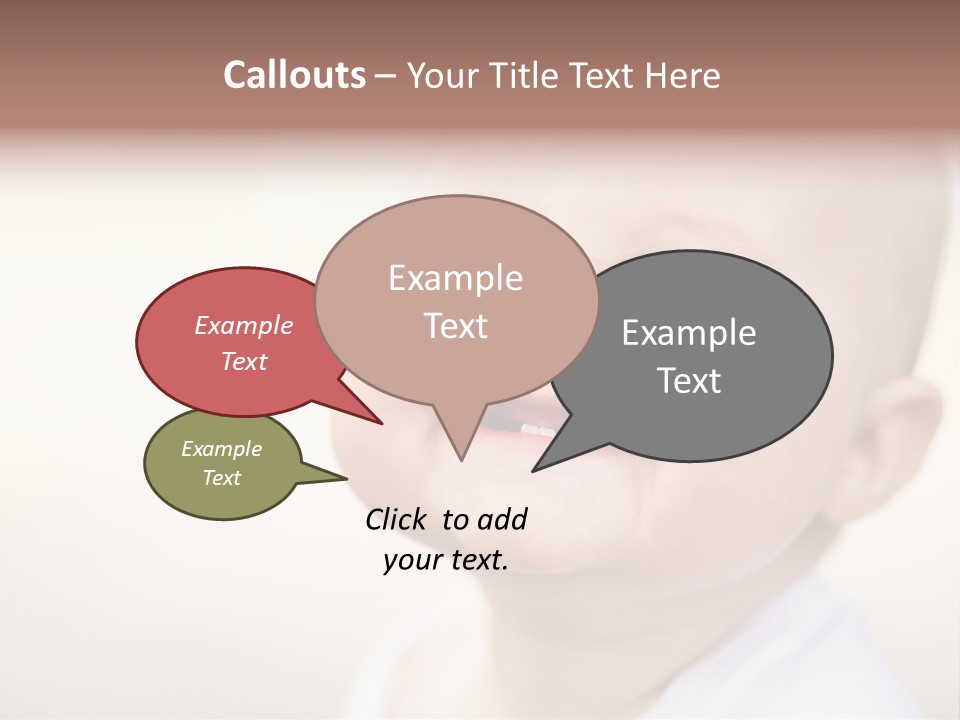 Portrait Funny Baby PowerPoint Template