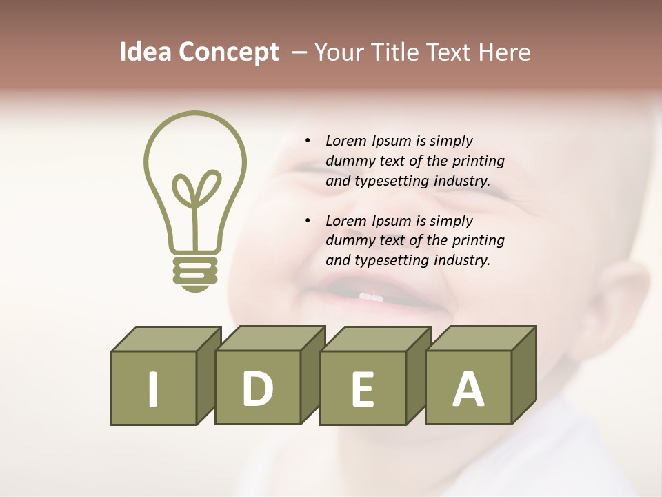 Portrait Funny Baby PowerPoint Template