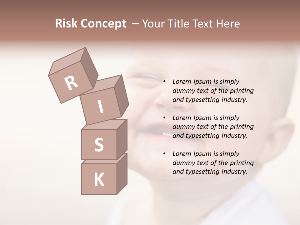 Portrait Funny Baby PowerPoint Template