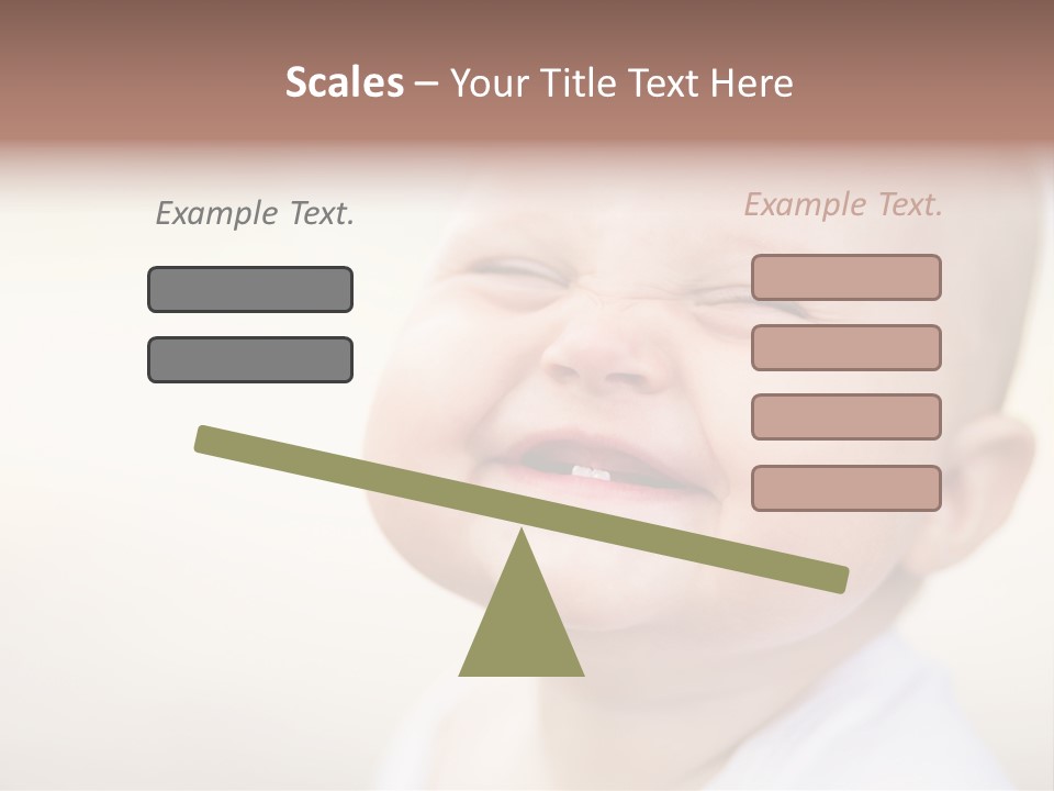 Portrait Funny Baby PowerPoint Template
