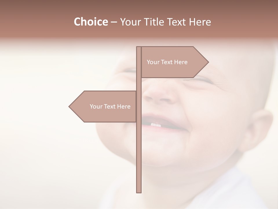 Portrait Funny Baby PowerPoint Template