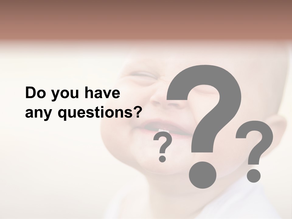 Portrait Funny Baby PowerPoint Template