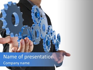 Blue Partner Teamwork PowerPoint Template