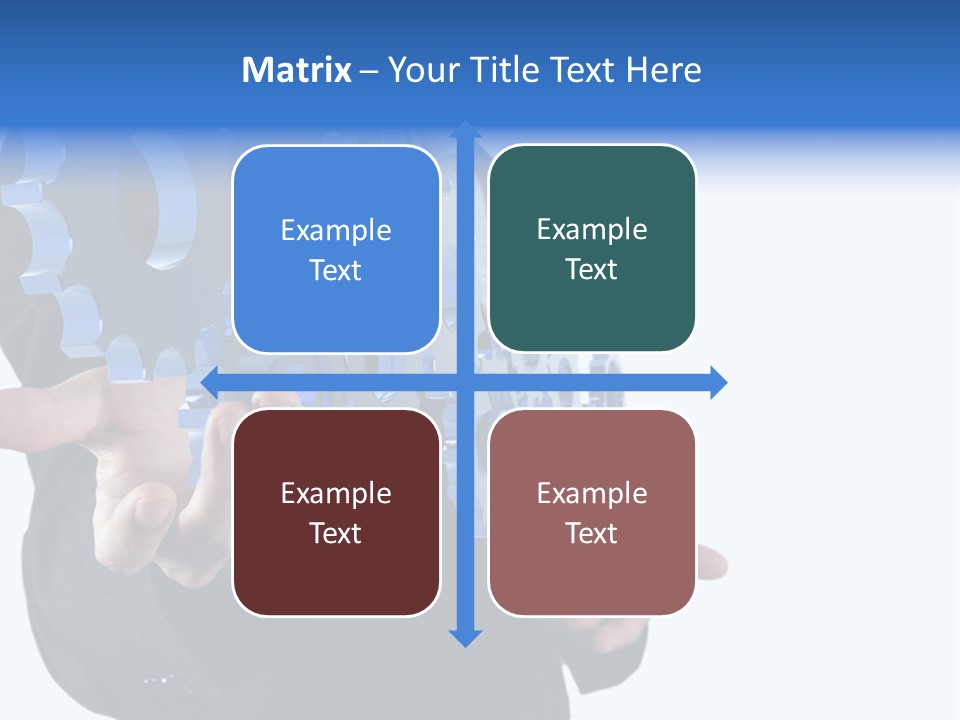 Blue Partner Teamwork PowerPoint Template