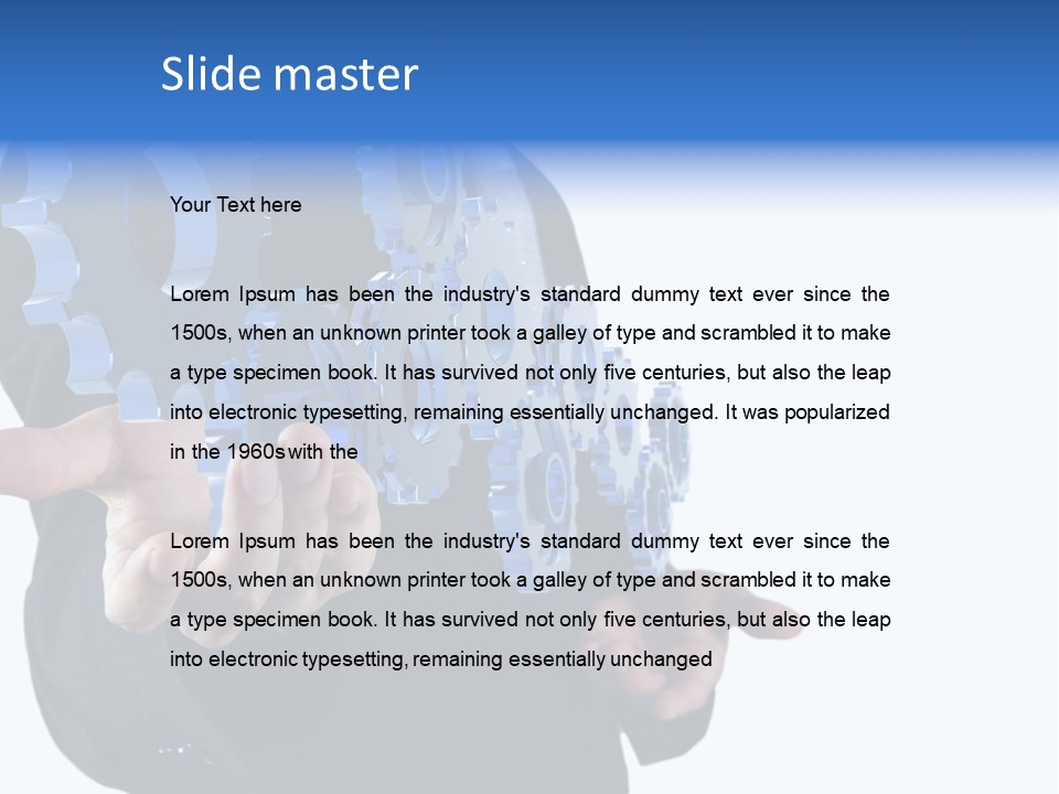 Blue Partner Teamwork PowerPoint Template