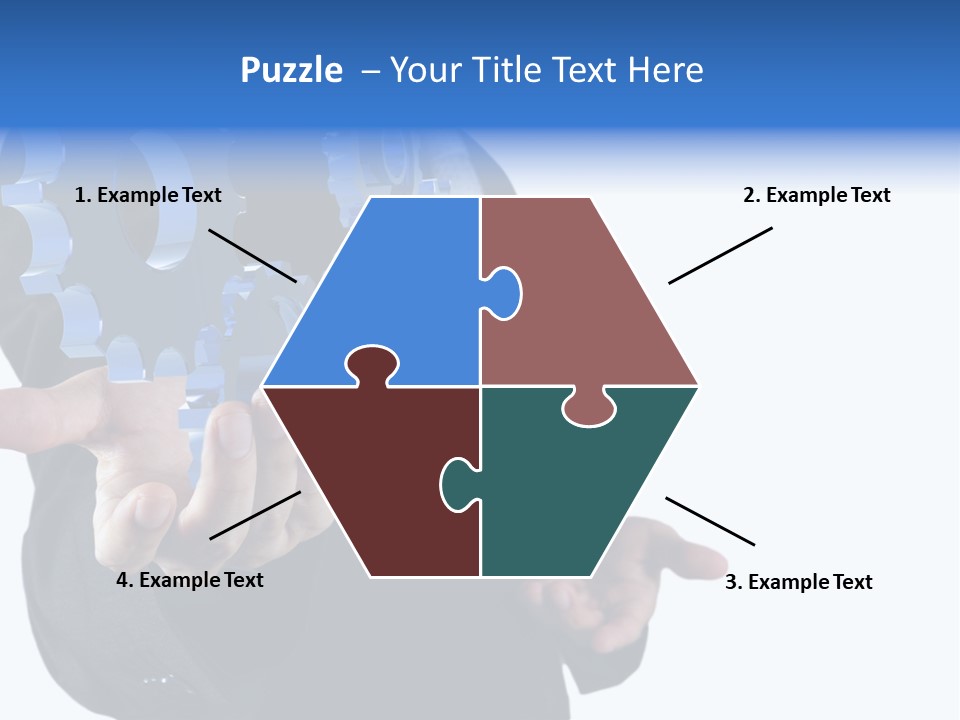 Blue Partner Teamwork PowerPoint Template