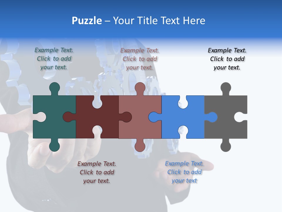 Blue Partner Teamwork PowerPoint Template