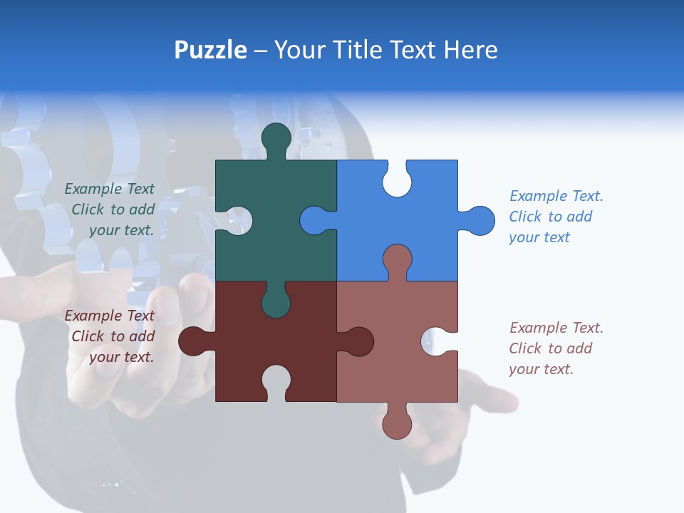 Blue Partner Teamwork PowerPoint Template