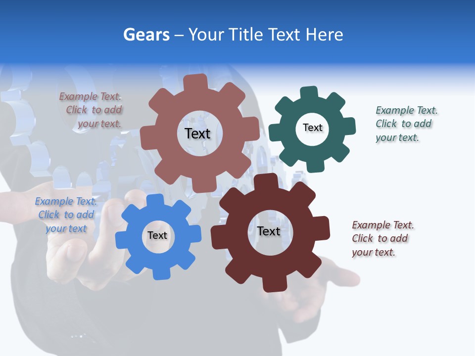 Blue Partner Teamwork PowerPoint Template