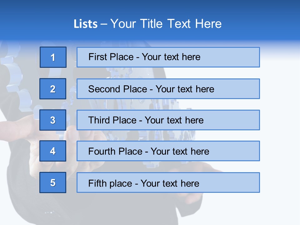 Blue Partner Teamwork PowerPoint Template