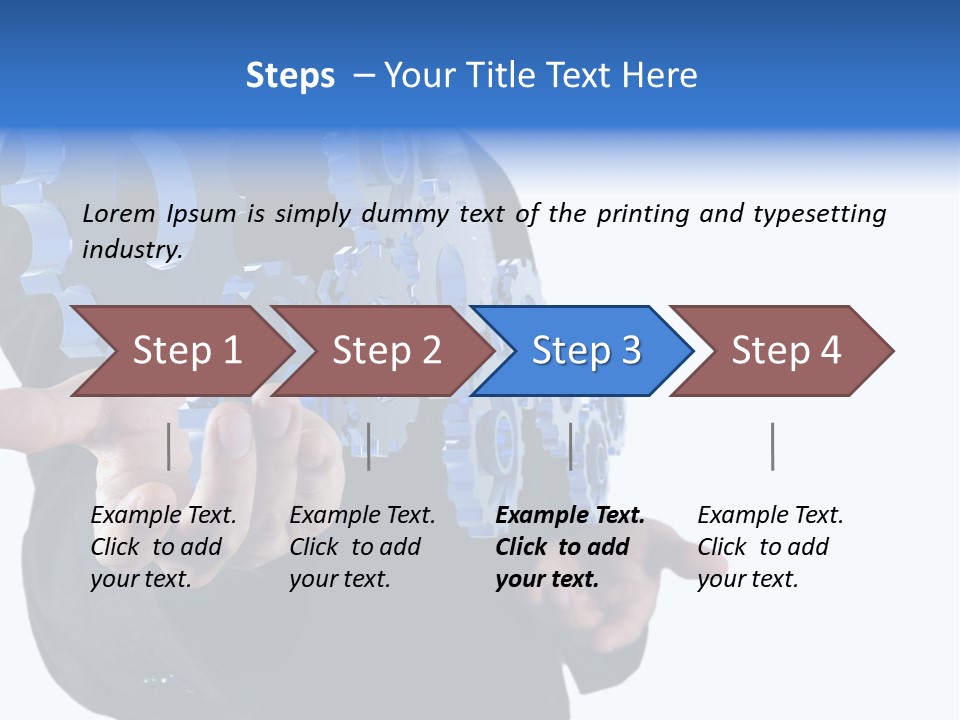 Blue Partner Teamwork PowerPoint Template
