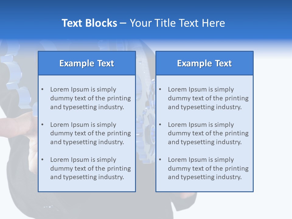 Blue Partner Teamwork PowerPoint Template