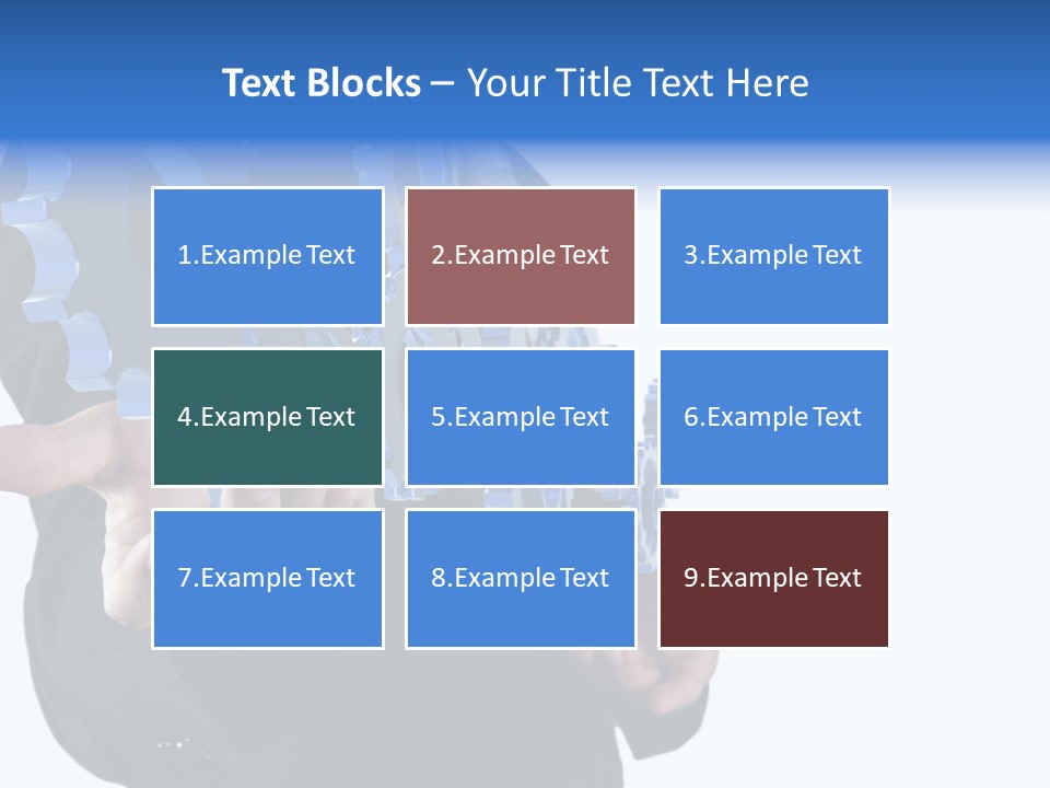 Blue Partner Teamwork PowerPoint Template