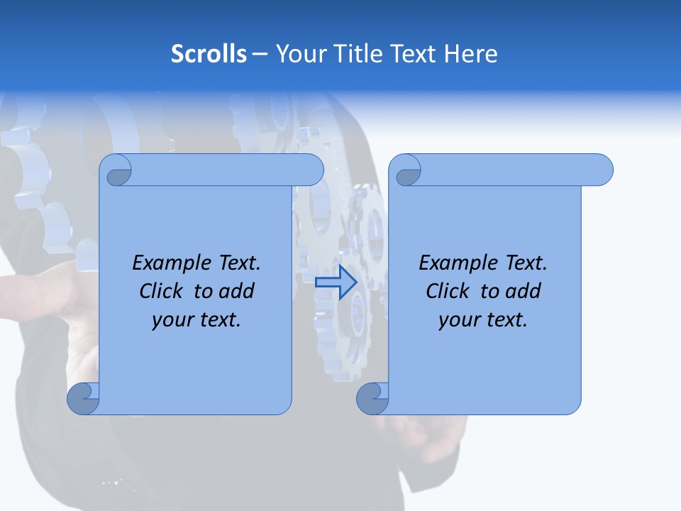 Blue Partner Teamwork PowerPoint Template