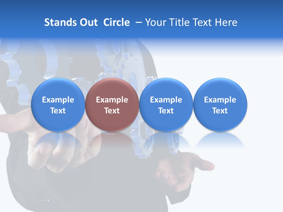 Blue Partner Teamwork PowerPoint Template