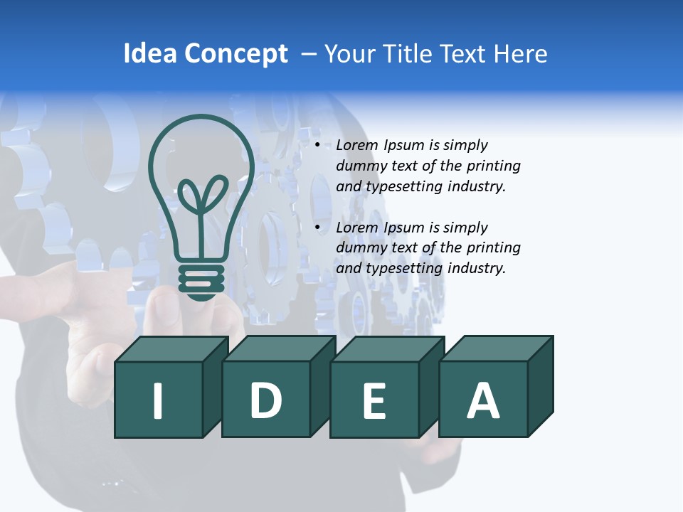 Blue Partner Teamwork PowerPoint Template