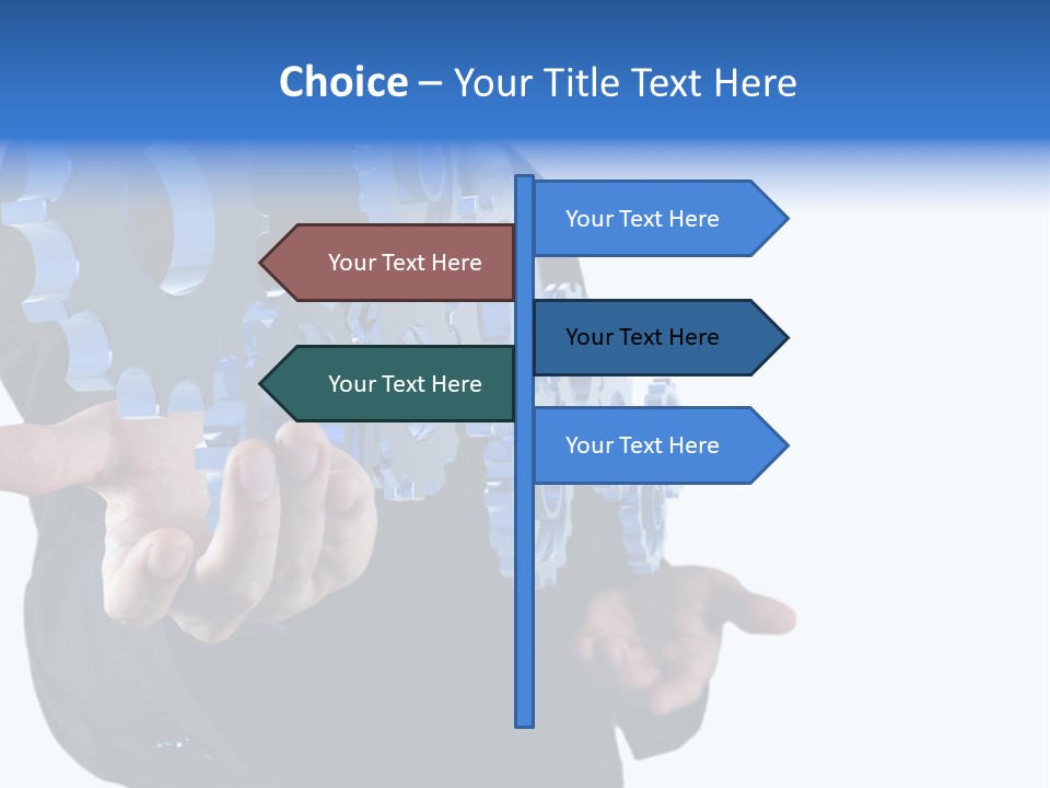 Blue Partner Teamwork PowerPoint Template
