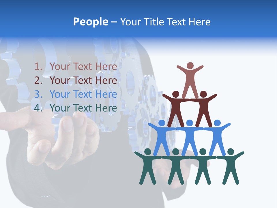 Blue Partner Teamwork PowerPoint Template