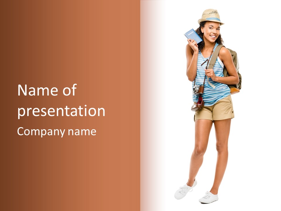 Immigration Portrait Travel PowerPoint Template