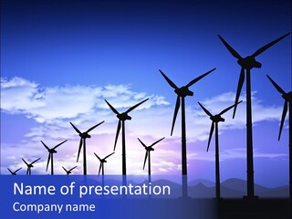 Environmental Sustainable Electric PowerPoint Template