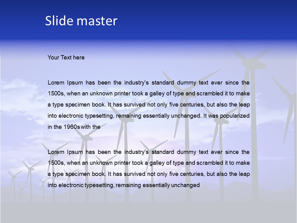 Environmental Sustainable Electric PowerPoint Template