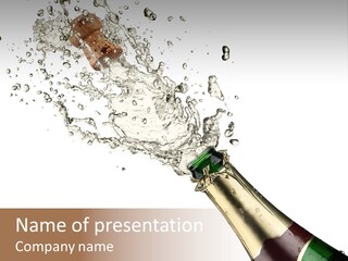 Exploding Celebration Alcoholic PowerPoint Template