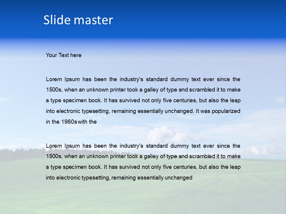 Plain Day Outside PowerPoint Template