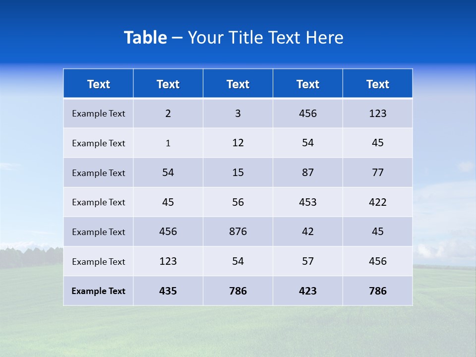 Plain Day Outside PowerPoint Template