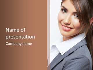 Smile Caucasian Natural PowerPoint Template