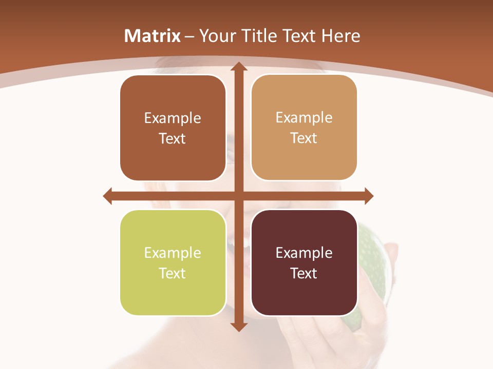 Makeup Pretty Caucasian PowerPoint Template