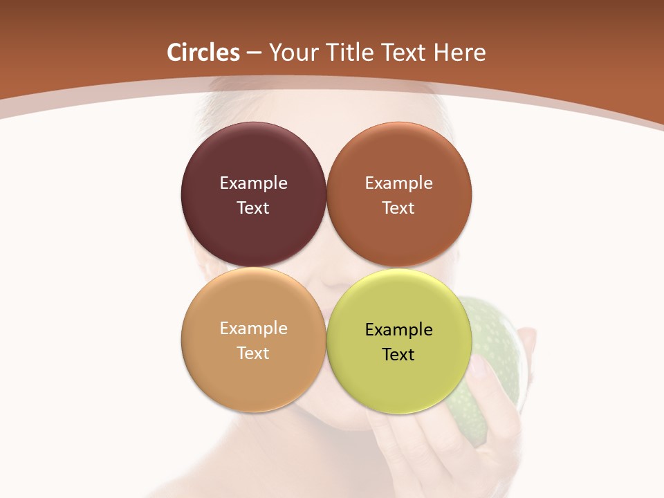 Makeup Pretty Caucasian PowerPoint Template