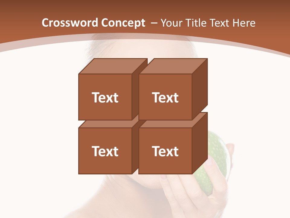 Makeup Pretty Caucasian PowerPoint Template