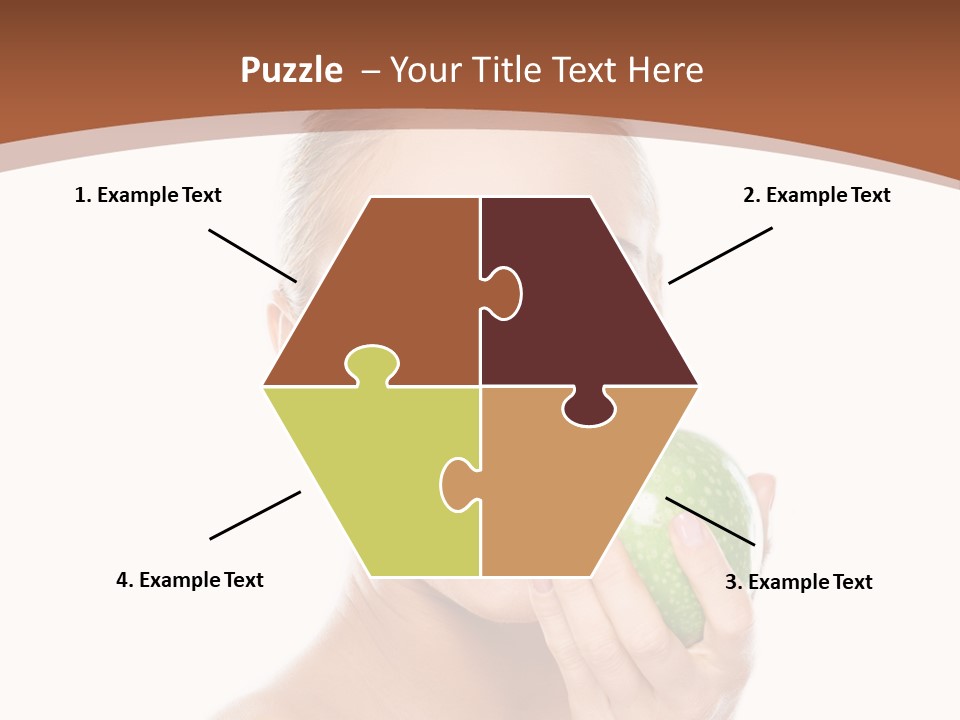 Makeup Pretty Caucasian PowerPoint Template