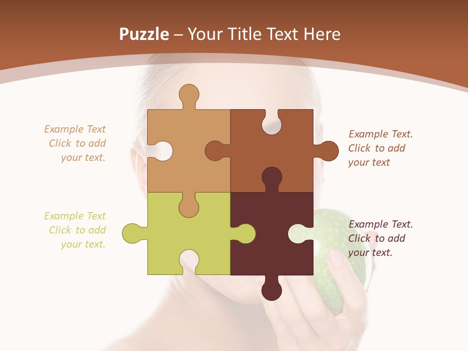 Makeup Pretty Caucasian PowerPoint Template