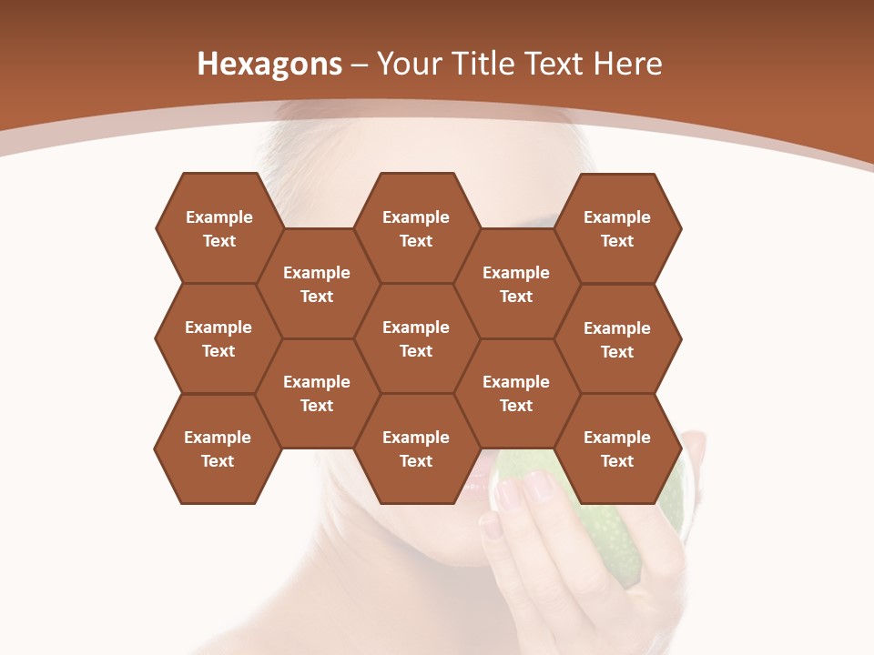 Makeup Pretty Caucasian PowerPoint Template