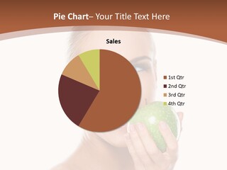 Makeup Pretty Caucasian PowerPoint Template