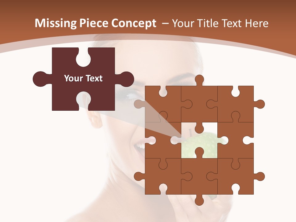 Makeup Pretty Caucasian PowerPoint Template