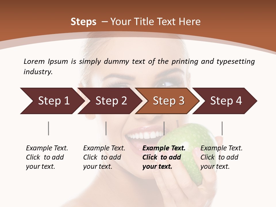 Makeup Pretty Caucasian PowerPoint Template