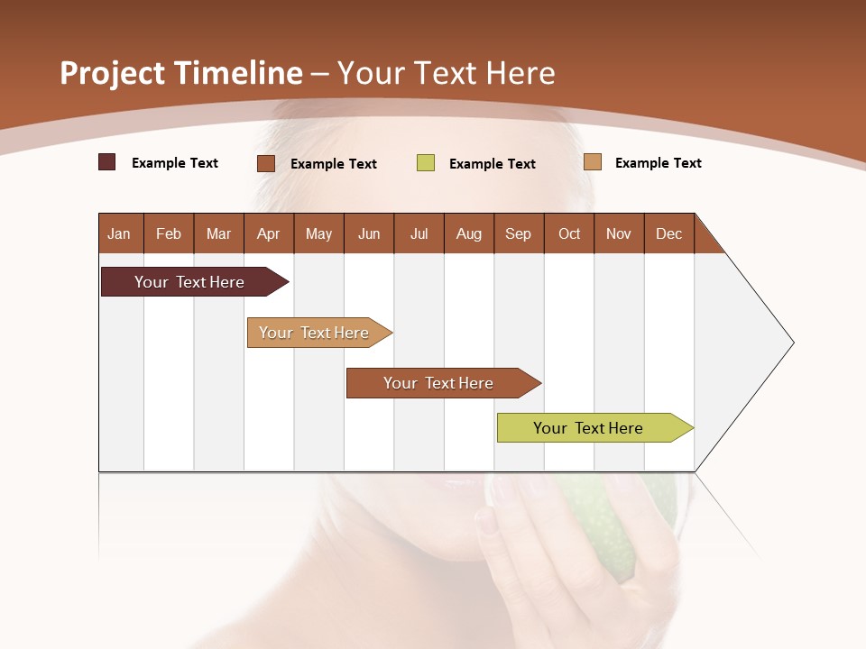 Makeup Pretty Caucasian PowerPoint Template