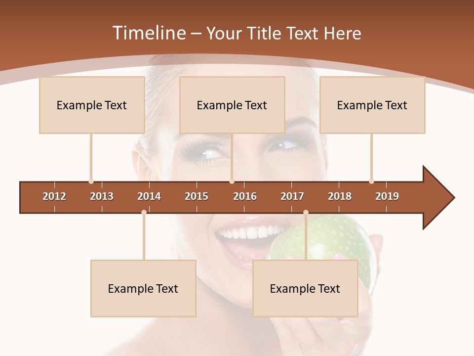 Makeup Pretty Caucasian PowerPoint Template